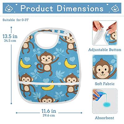 Disney 2-Pack Unisex Baby & Toddler Silicone Bibs with Food Catcher, Soft  Waterproof Feeding Accessories Blue/Pink 