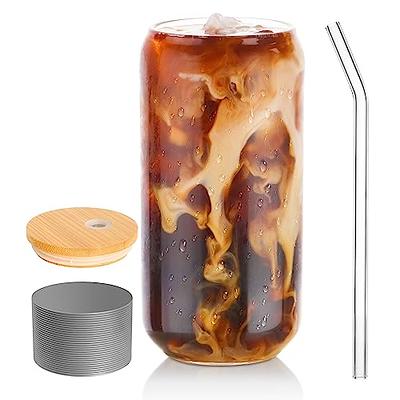 Moretoes 2PCS 24oz Glass Cups with Lids and Straws, Glass Iced Coffee Cups  Cute Travel Tumbler Cup, …See more Moretoes 2PCS 24oz Glass Cups with Lids