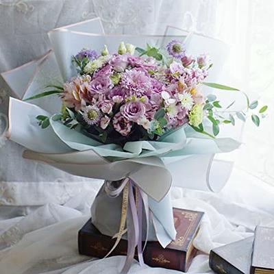 20PCS Translucent Waterproof Paper Flower Bouquet Wrapping DIY Gift Packing