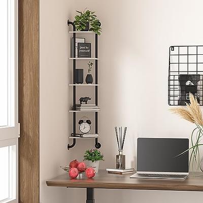 Upsimples Home Floating Shelves for Wall Decor Storage, Wall Shelves Set of  5, Wall Mounted Wood Shelves for Bedroom, Living Room, Bathroom, Kitchen