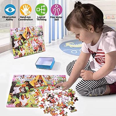 NEILDEN Disney Jigsaw Puzzles,60 Pieces Puzzles for Kids Ages 4-8,Learning  Educational Puzzles for Children Girls and Boys,Packed in Tin Box,Puzzle