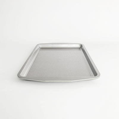 Baker's Mark Half Size Non-Stick 18 Gauge 13 x 18 Wire in Rim Aluminum Sheet  Pan with Stainless Steel Footed Cooling Rack