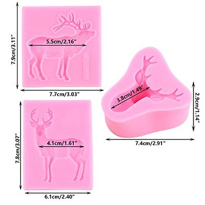 RFGHAC Christmas Deer Silicone Mold 3D Stag Head Fondant Molds Elk Mold For Christmas  Cake Decoration Cupcake Topper Candy Chocolate Polymer Clay Gum Paste Set  Of 3 - Yahoo Shopping