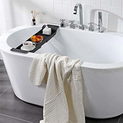 Expandable Bath Shelf Bathtub Tray, Adjustable Bathtub Caddy Tray