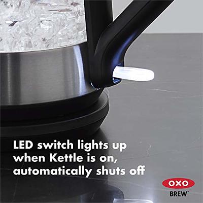 OXO Cordless Glass Electric Kettle  Electric tea kettle, Electric kettle, Tea  kettle