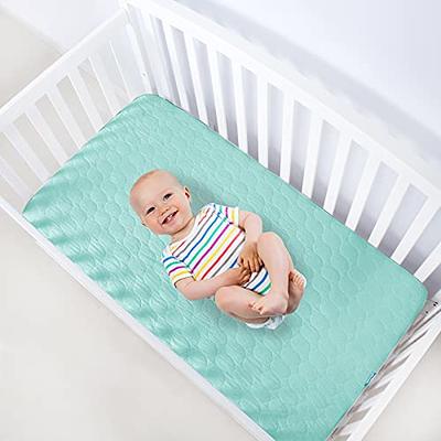 Biloban Waterproof Crib Mattress Protector Pad (Standard Size 52 x 28),  Toddler Mattress Cover Machine Washable & Dryer Fit Baby Bed Mattress