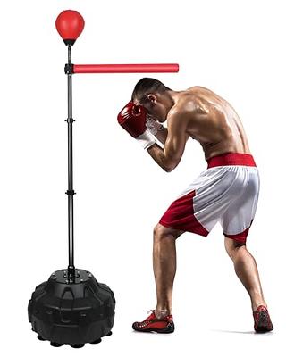 Liitrton Boxing Punching Ball Set with Spinning Bar Adjustable Height Stand