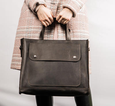 Personalized Monogram Full Grain Distressed Leather Briefcase Messenger Bag  Laptop Bag