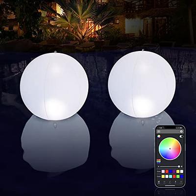 Floating Light Up Globes  Floating pool lights, Led pool lighting