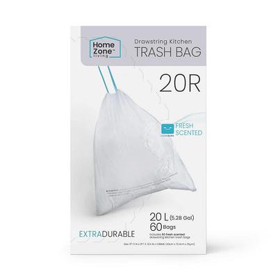 Plasticplace Drawstring Trash Bags 4 Gallon 200 Count White