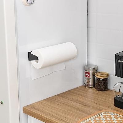 ZUNTO Paper Towel Holder Cabinet Door or Under Cabinet, Self Adhesive Big  Roll Holder Wall Mount, Stainless Steel