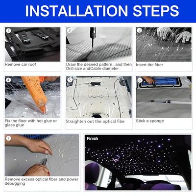 Light Kit Roof Remote Ceiling Lights Fiber Optic Car Headliner Star 600pcs  Home