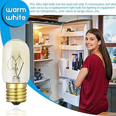 E17 Led Bulb Dimmable, Microwave Light Bulbs Under Hood, Over Stove  Appliance Replacement 40W Incandescent for Refrigerator, Range Hood, 120V  5W