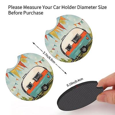 Happy Camping Camper Car Coasters for Cup Holders Funny 2 Pack Absorbent  Cold Drink Car Coaster with Fingertip Grip Auto Cupholder Pads Accessories,  Universal 2.7 inch - Yahoo Shopping