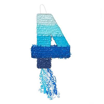 Number 1 Pinata with Stick Blindfold Confetti, Gradient Blue Pinata for  Kids 1st Birthday Party Large Blue Pinata for Boys Girls Birthday  Anniversary