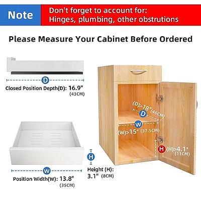 Pull Out Cabinet Organizer Fixed With Adhesive Nano Film,Heavy Duty Storage  and Organization Slide Out Pantry Shelves Sliding Drawer Pantry Shelf for