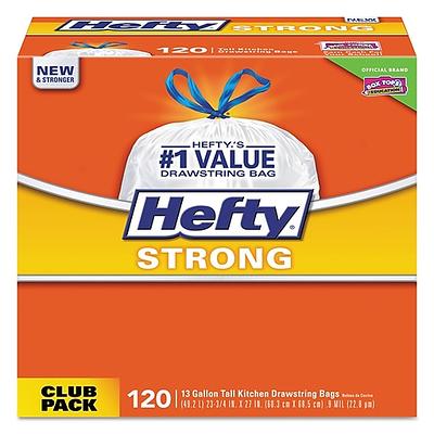 Hefty Strong 13 Gallon Scented Kitchen Trash Bag, 24 x 27.75