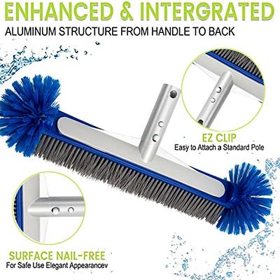 Pool Brush Head, Professional Swimming Pool Wall & Tile Brush with