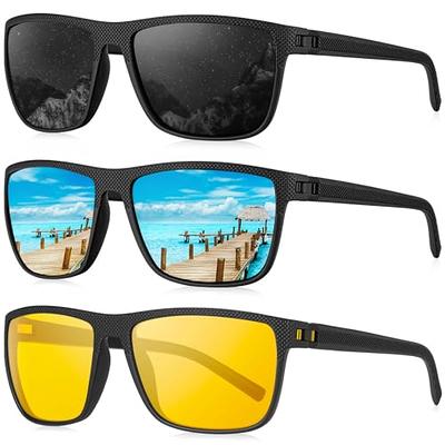 Perfectmiaoxuan Polarized sunglasses for men/women; light frame; HD pilot  lenses; Golf/driving/fishing/travel Eyewear (A/【2Pack】 Black+Red) - Yahoo  Shopping