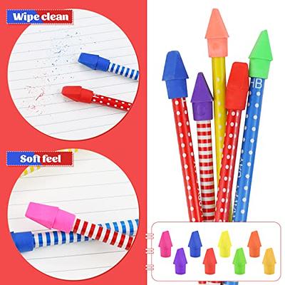 10/30/50 pcs Pencil Top Eraser Caps Arrowhead Assorted Colors Pencil Eraser  Toppers Children Student