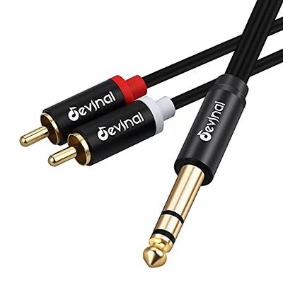 1 RCA Male Mono To 2 RCA Female Stereo Audio Splitter A/V Y Cable Cord