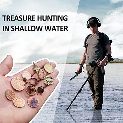 Metal Detector for Adults，Professional Gold Detector with LCD Display，High  Accuracy Waterproof Pinpoint 5 Modes，Advanced DSP Chip 10 Coil Metal