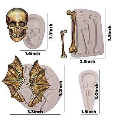 Halloween Candy Molds, Skull Skeleton Molds Silicone With Dropper