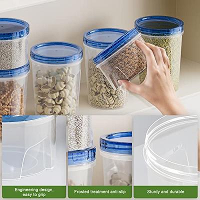 SE 1 1/2 inch Round Plastic Containers - 6pc - Screw on Lid