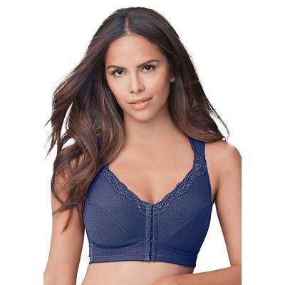 Plus Size Women's Cotton Back-Close Wireless Bra by Comfort Choice