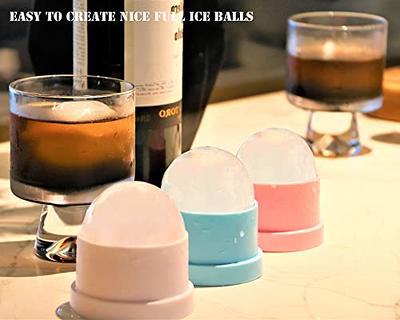 HONYAO Whiskey Ice Ball Mold, 2 Pack Silicone Ice Ball Maker Mold