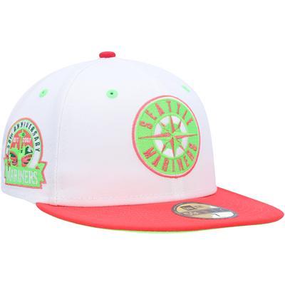 Men's New Era White/Coral Arizona Diamondbacks 1998 Inaugural Season Strawberry Lolli 59FIFTY Fitted Hat