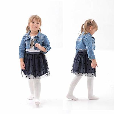 EPEIUS Toddler Girl Tights Baby Girls Seamless Cable Knit Leggings