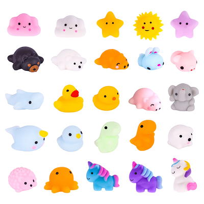 10/50PCS Mini Squishy Toys Mochi Squishies Kawaii Animal Pattern