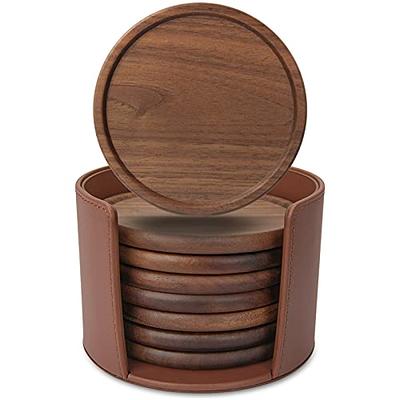 Coasters wood coasters for drinks heat resistant reusable desk coaster 4  pcs