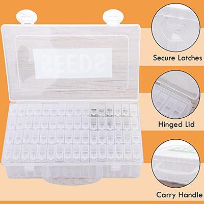 64 Slots Plastic Seed Storage Organizer BoxTransparent Reusable