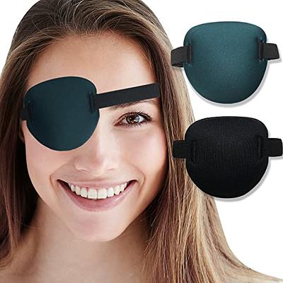 Set Of Two Adjustable Leather Eye Patch, Man Eye Patch, Woman Eye Patch,  Slim Eye Patch, Medical Eye Patch