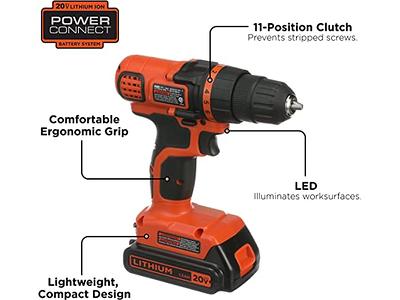 BLACK+DECKER 18V Cordless NiCad Drill/Driver with 64-Piece Complete Home  Project Kit 