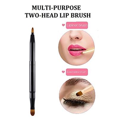 Silicone Lip Brush, 6pcs Makeup Brushes with Dirt-proof Caps for Protection, Lipstick Applicator Brushes for Lip Gloss, Lip Mask, Eyeshadow, Lip Cream