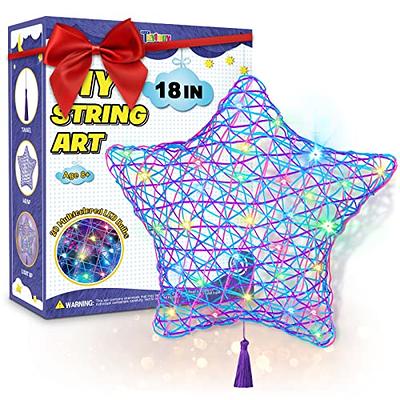 3D String Art Kit for Kids - Upgraded Makes a Light-Up Star Lantern with  Multi-Colored