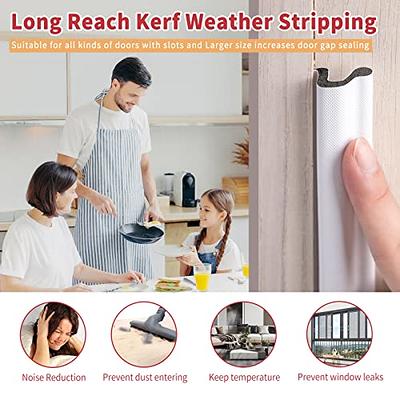 BISOTHAI 26 Feet Long Reach Door Weather Stripping Door Seal Strip, New  Upgraded V-Shaped Replacement Kerf Weather Stripping for Door Frame Door