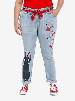 Hot Topic Social Collision Black & Red Contrast Stitch Strap Flare Pants  Plus