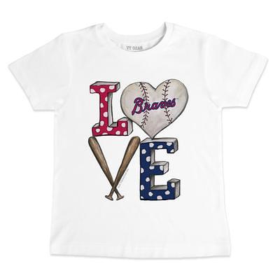 Atlanta Braves Tiny Turnip Women's Stega T-Shirt - White