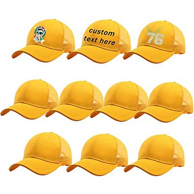 10 Pack Blank Baseball Cap Adjustable Mesh Snapback Trucker Hats Plain Sublimation  Hats Sports Golf Sun Hats for Men Women (10 Pack-Yellow) - Yahoo Shopping