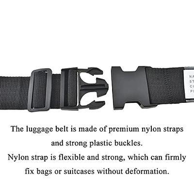 HAHIYO Black 1PCs Adjustable Nylon Luggage Strap with ID Label, Extra Long  Heavy Duty Packing Strap Suitcase Buckle Strap Luggage Belt for Add A Bag  Portable Travel Belt for Luggage - Yahoo