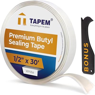 XFasten Black Butyl Seal Tape 1/8-Inch x 3/4-Inch x 30-Foot