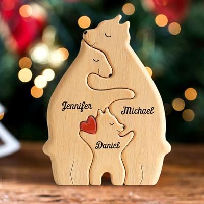 Mama Bear Wooden Christmas Ornament