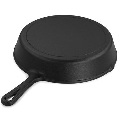 General Store Addlestone 14 inch Pre-Seasoned Cast Iron Grill Pan with Foldable Wooden Handle