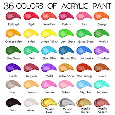 HIMI Acrylic Paint Set, 36 Colors Acrylic Paint Kit for Canvas