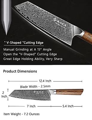 Santoku Knife, 7 Inch with Gift Box | Reddish ABS Handle