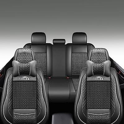 FREESOO Car Seat Covers Full Set, Leather Seat Cover Breathable Automotive  Cushion Accessories with Lumbar Support Universal Fit 5 Passenger Vehicle  (Black White 9) - Yahoo Shopping